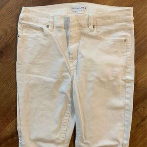 White eyelet Loft jeans